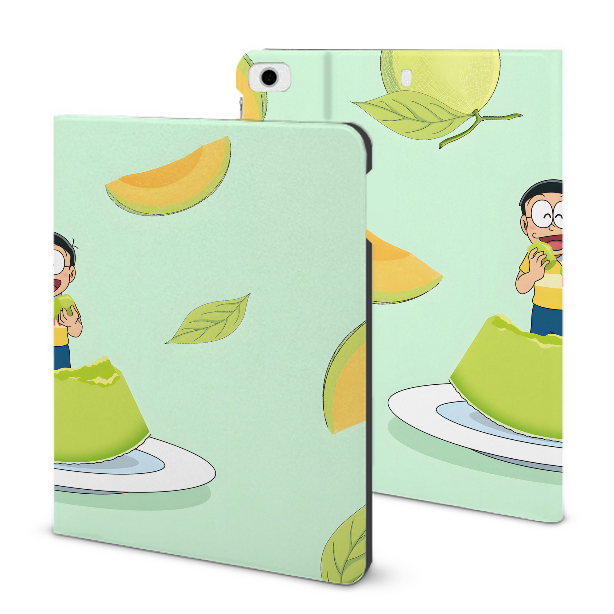 （画像用） ドラえもん Doraemon IPad ケース ブック型 PUレザー TPU 耐衝撃 軽量 薄型 ペン収納なし 全面保護 IPad 各モデル対応